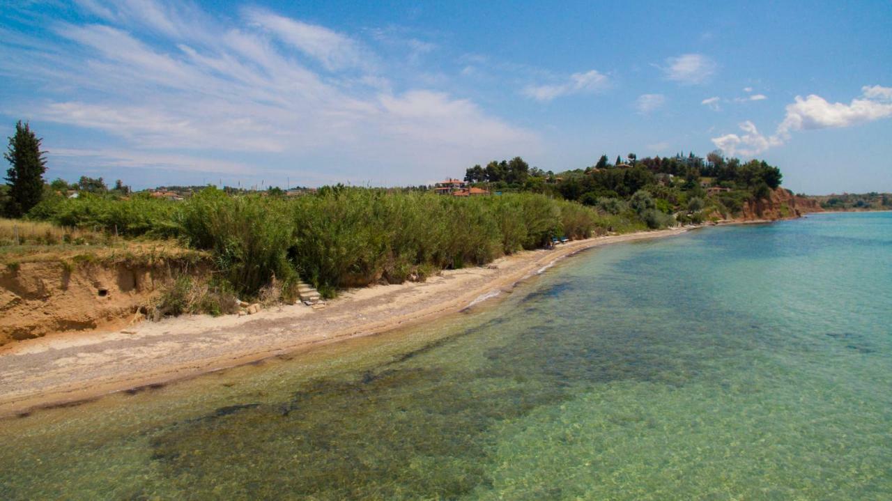 Magnificent Seascape Villa On A Secluded Beach 네아 모우다니아 외부 사진